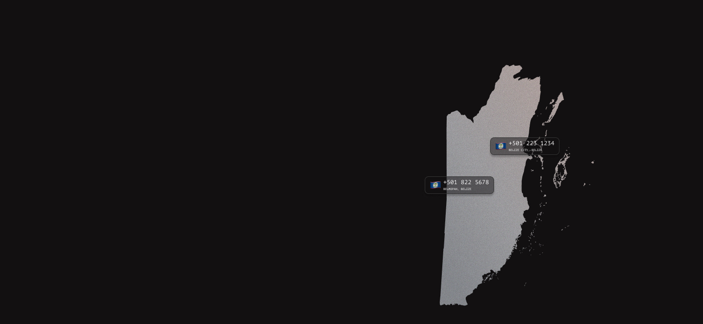 Belize virtual phone numbers