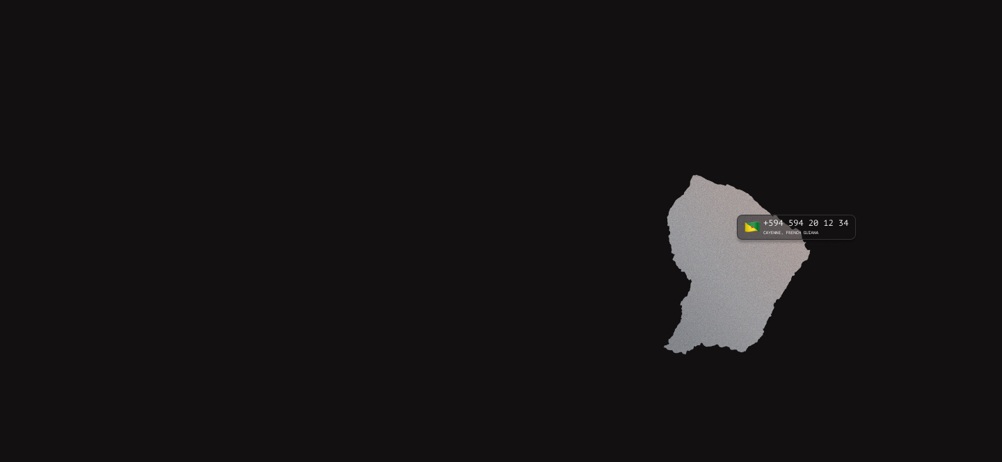 French Guiana virtual phone numbers