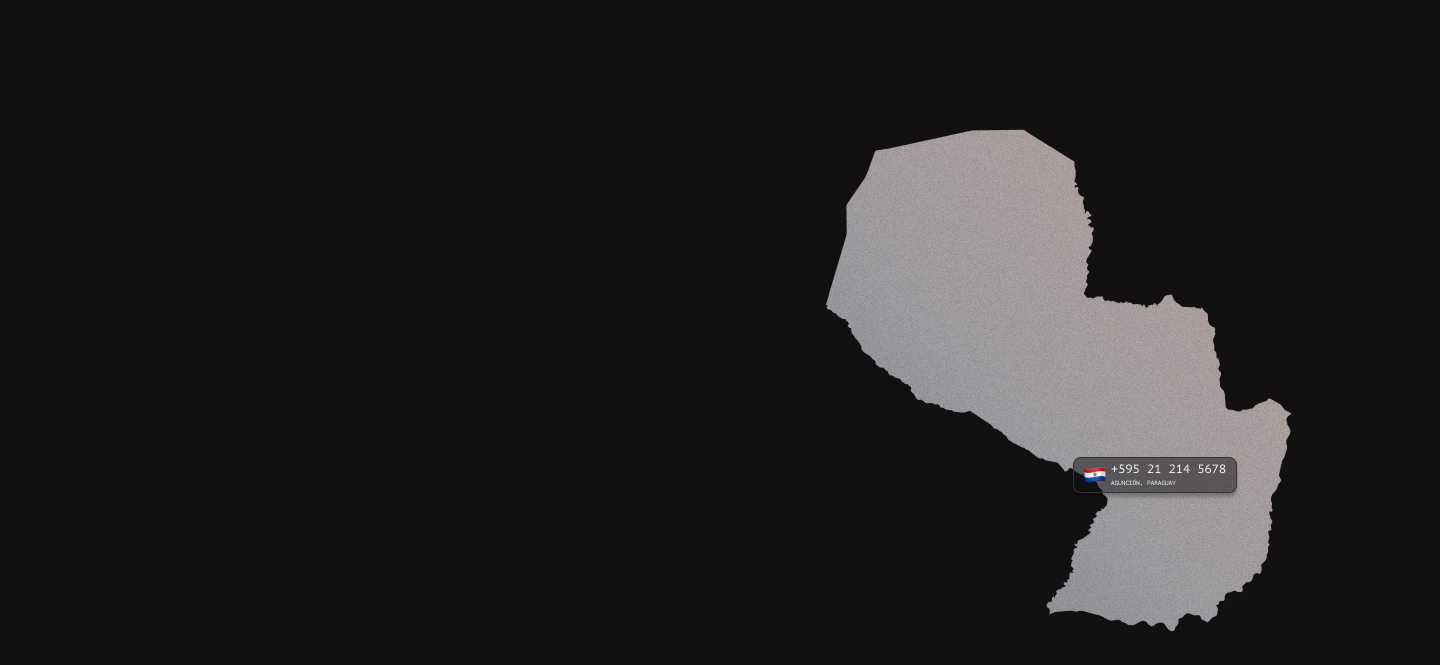 Paraguay virtual phone numbers