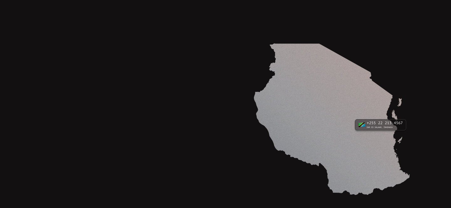 Tanzania virtual phone numbers