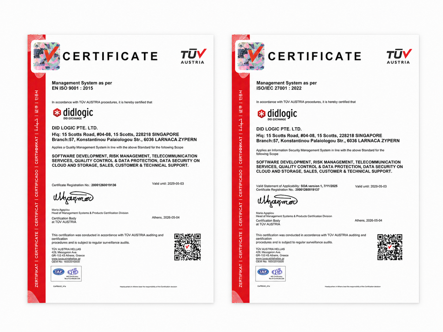 Verify our certificates