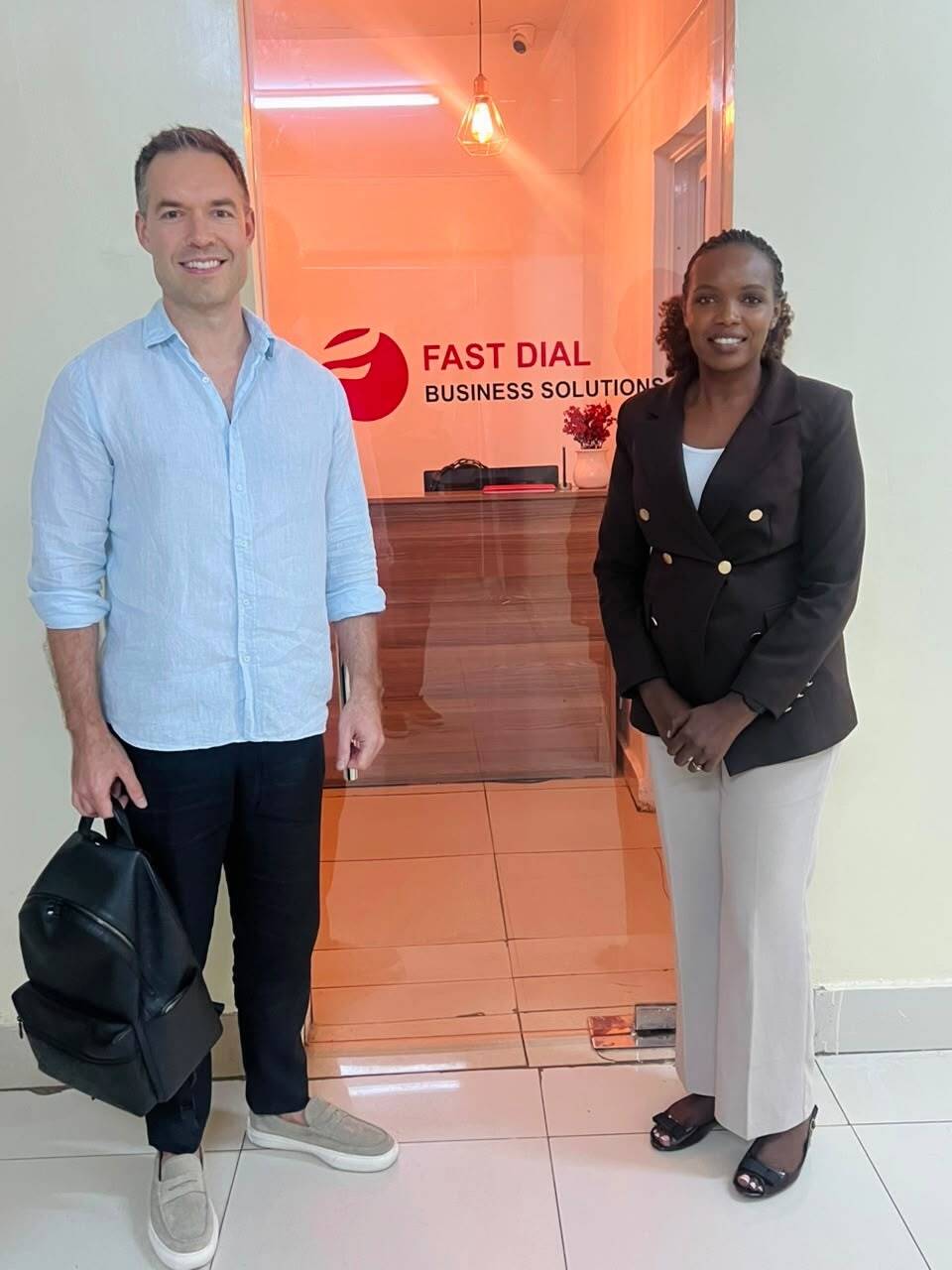 didlogic CEO Alex Kloc during a call center visit in Kenya